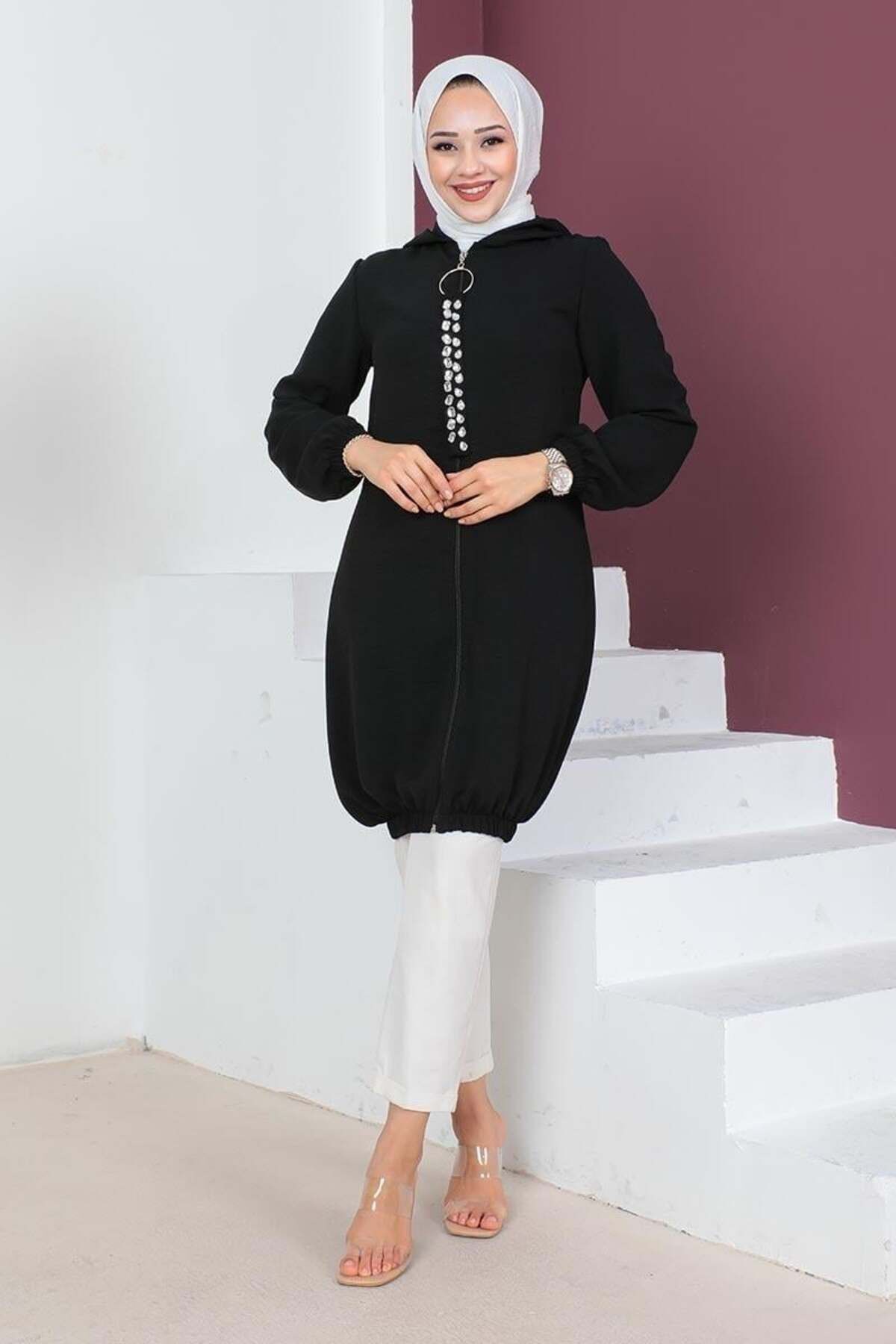 Kapüşonlu Tesettür Tunik