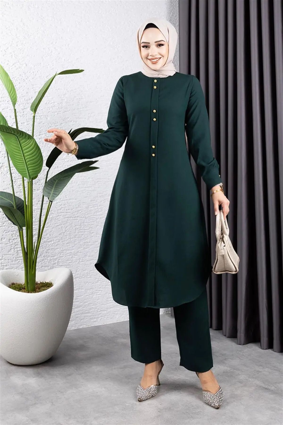 Düğmeli İkili Takım