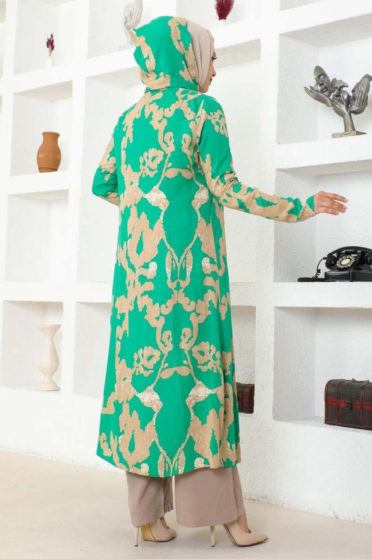 Desenli Üçlü Takım  YEŞİL