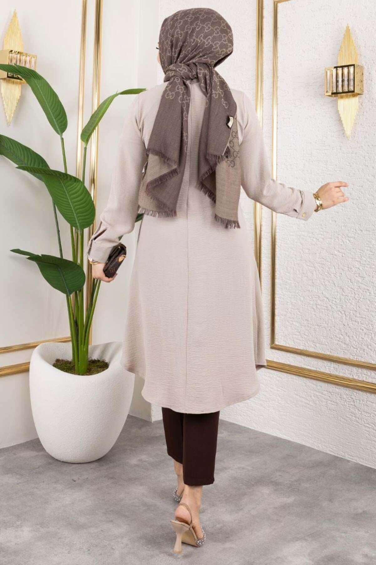 Düğme Detaylı Aerobin Tunik