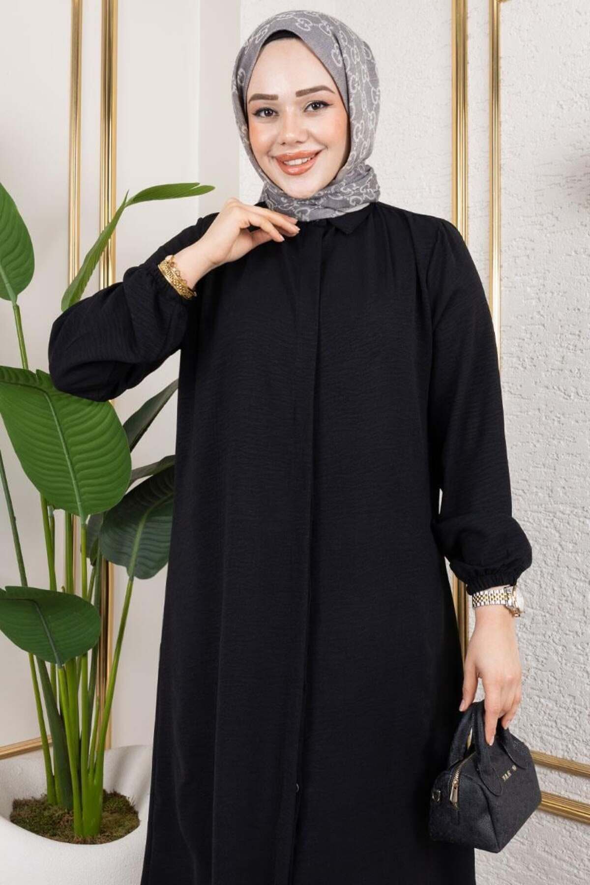 Uzun Tunikli Aerobin Takım SİYAH