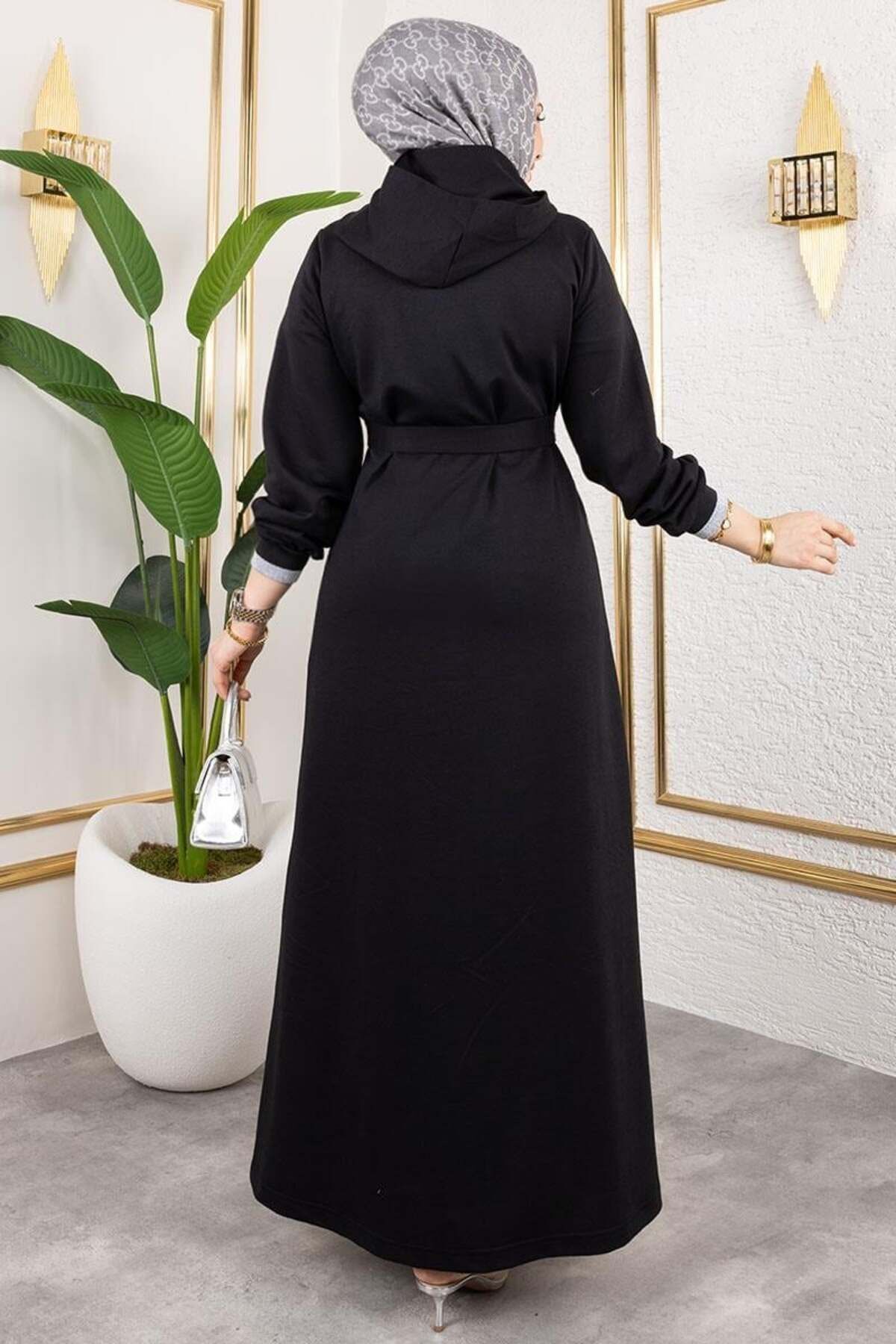 Kapüşonlu Ribanalı Ferace