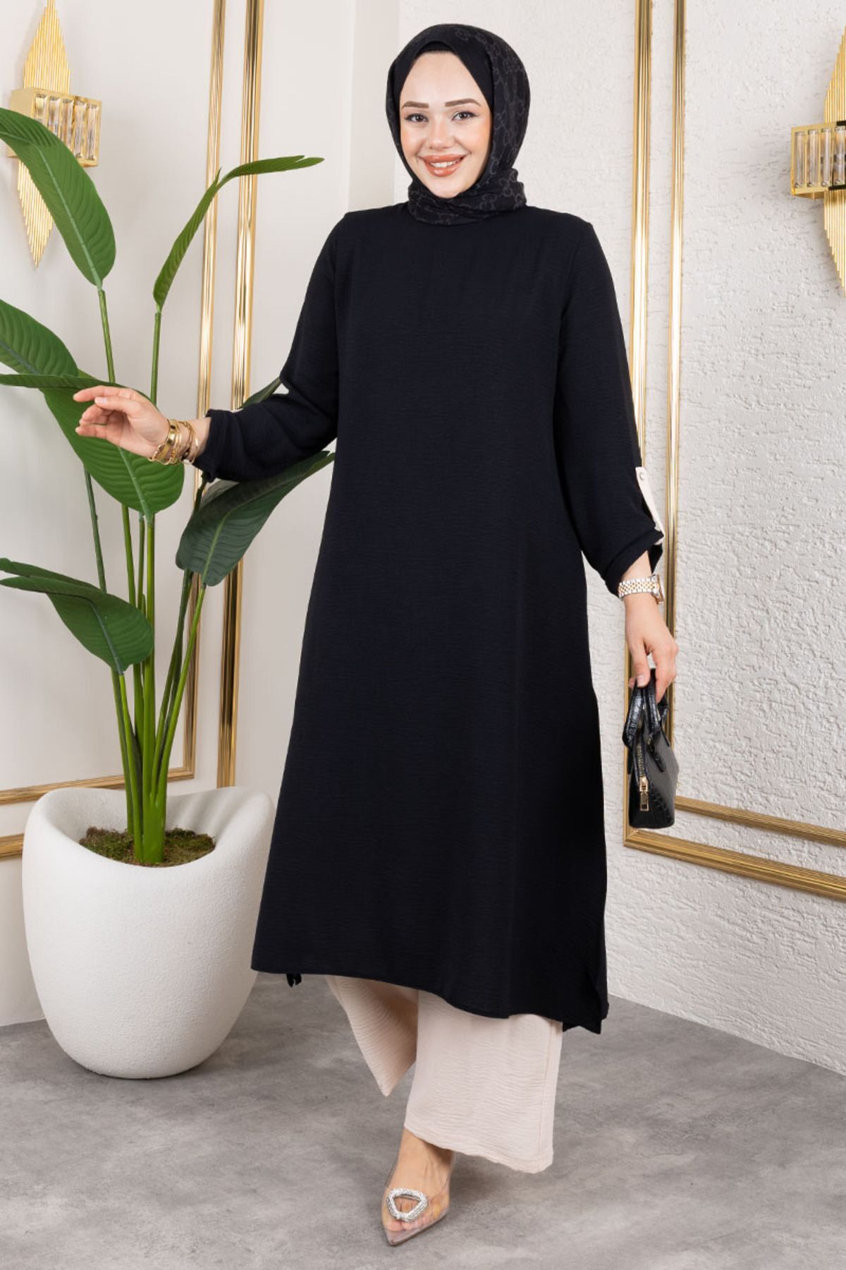 Kolları Katlamalı Aerobin Takım SİYAH