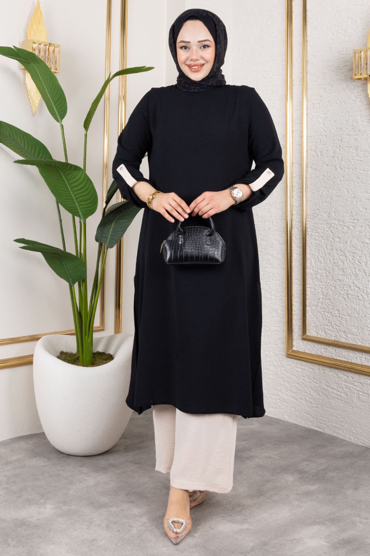 Kolları Katlamalı Aerobin Takım SİYAH