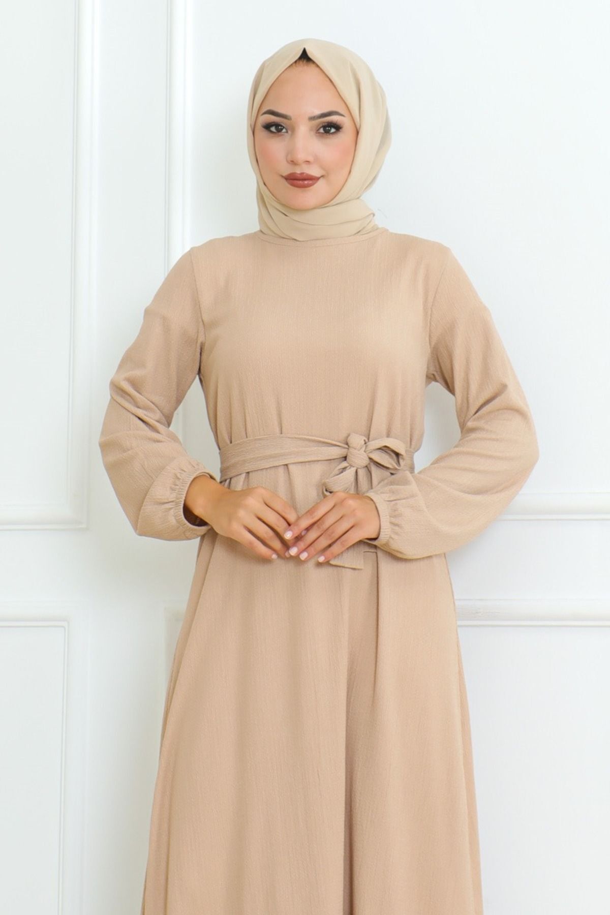 Bürümcük kemerli elbise