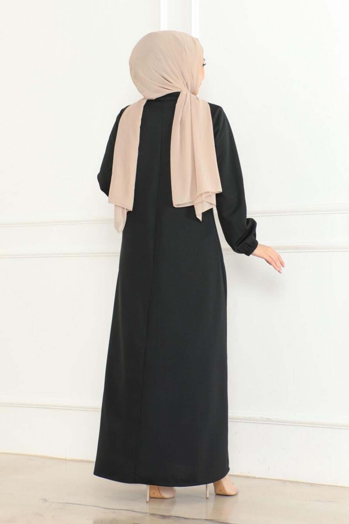 Önden Büzgülü Rahat Elbise