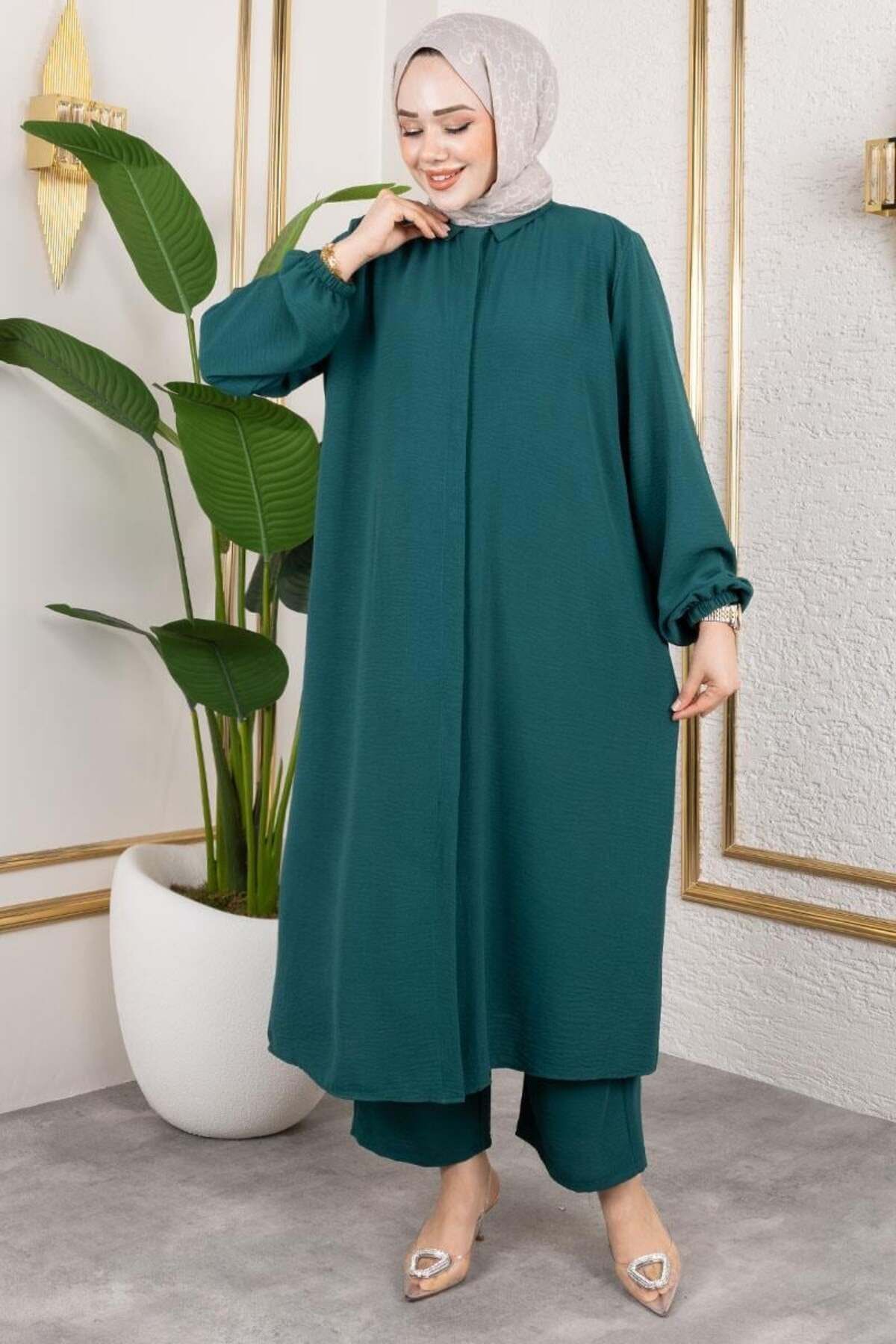 Uzun Tunikli Aerobin Takım ZÜMRÜT YEŞİLİ - ZÜMRÜT YEŞİLİ - 52