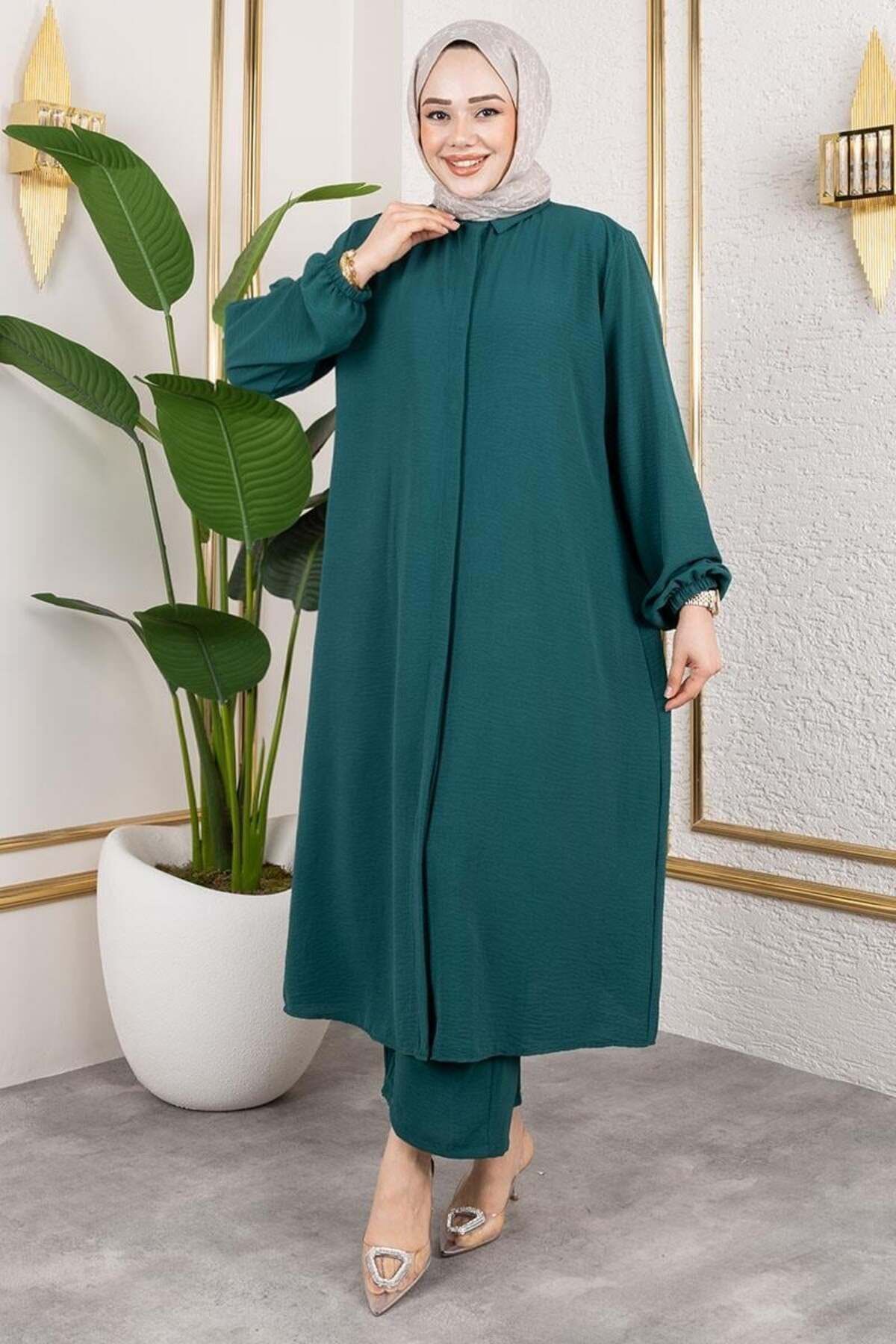 Uzun Tunikli Aerobin Takım ZÜMRÜT YEŞİLİ - ZÜMRÜT YEŞİLİ - 52