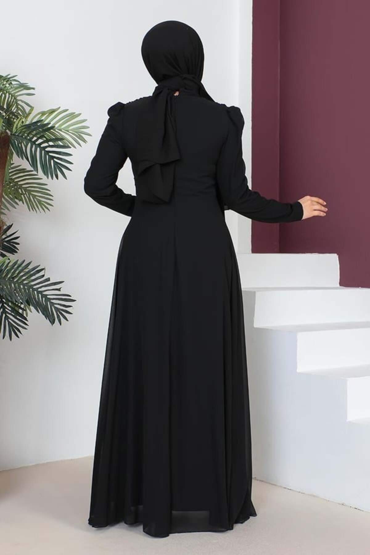 Kolyeli Tesettür Abiye