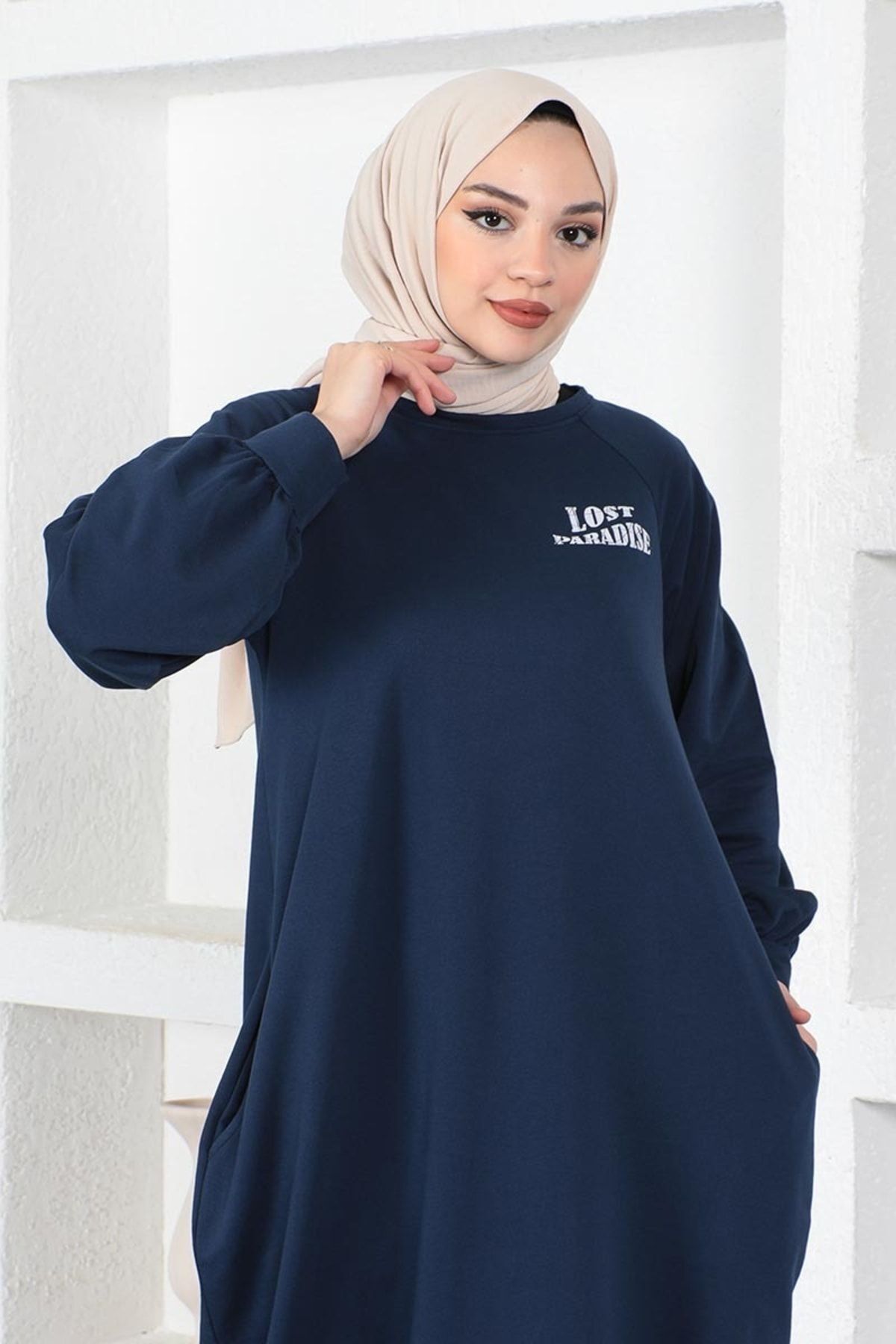 Şalvar Model Salaş Elbise Lacivert