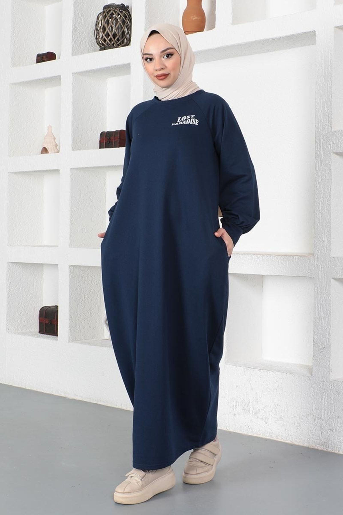 Şalvar Model Salaş Elbise Lacivert