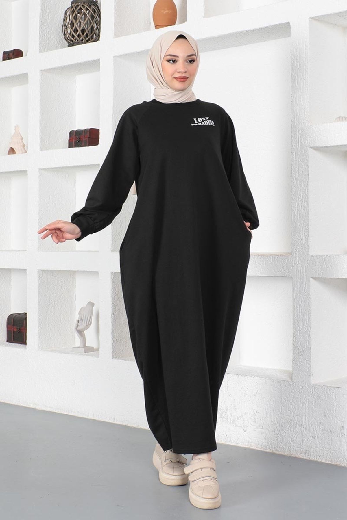 Şalvar Model Salaş Elbise Siyah