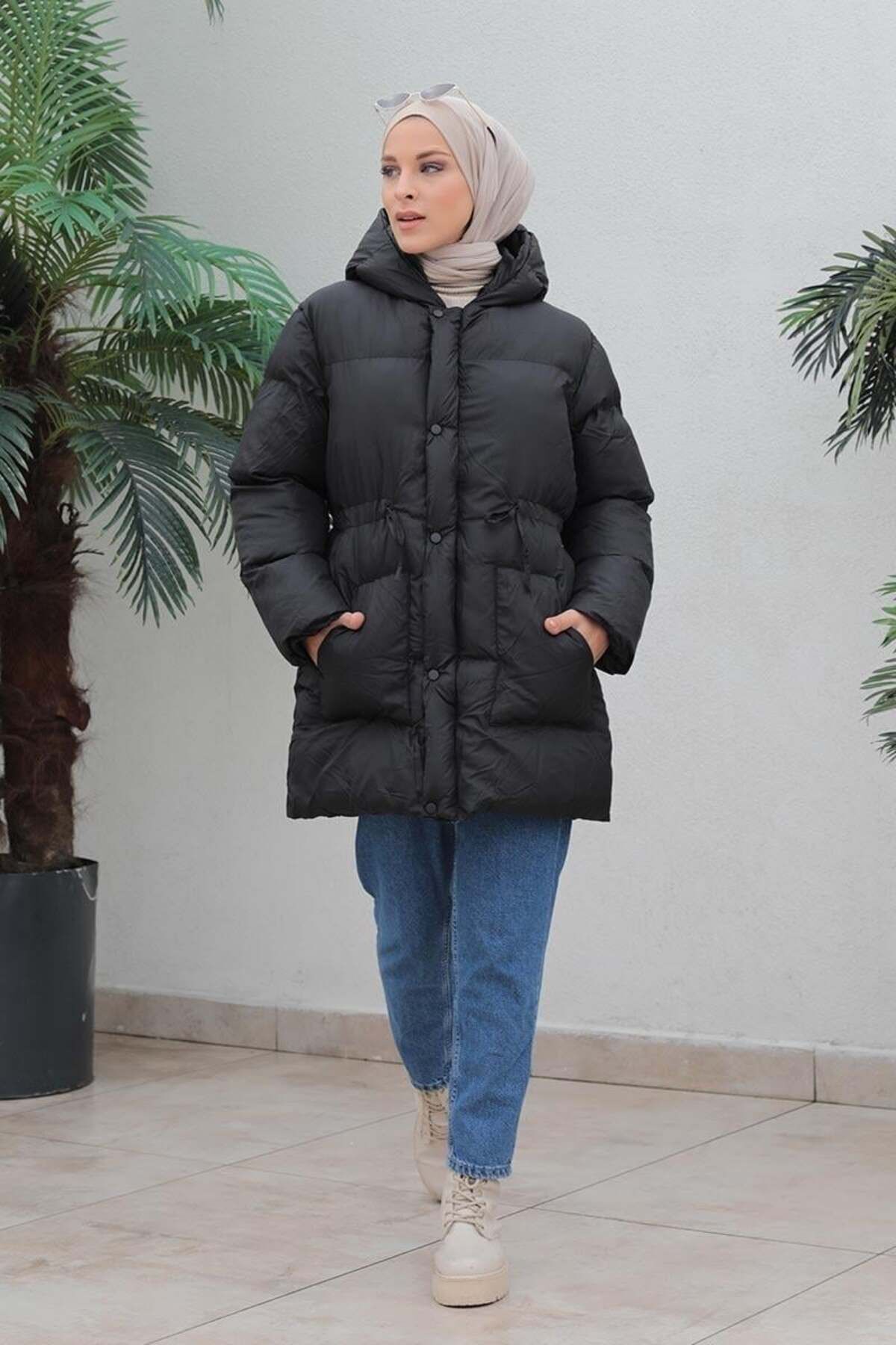 Fermuarlı Şişme Mont