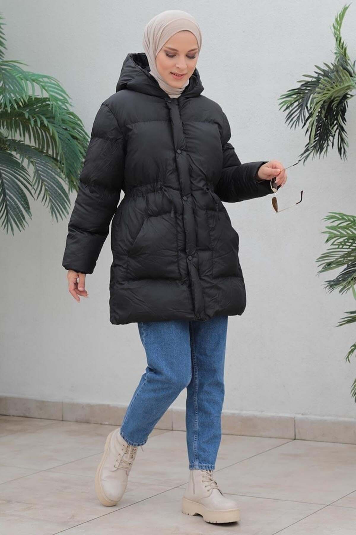 Fermuarlı Şişme Mont