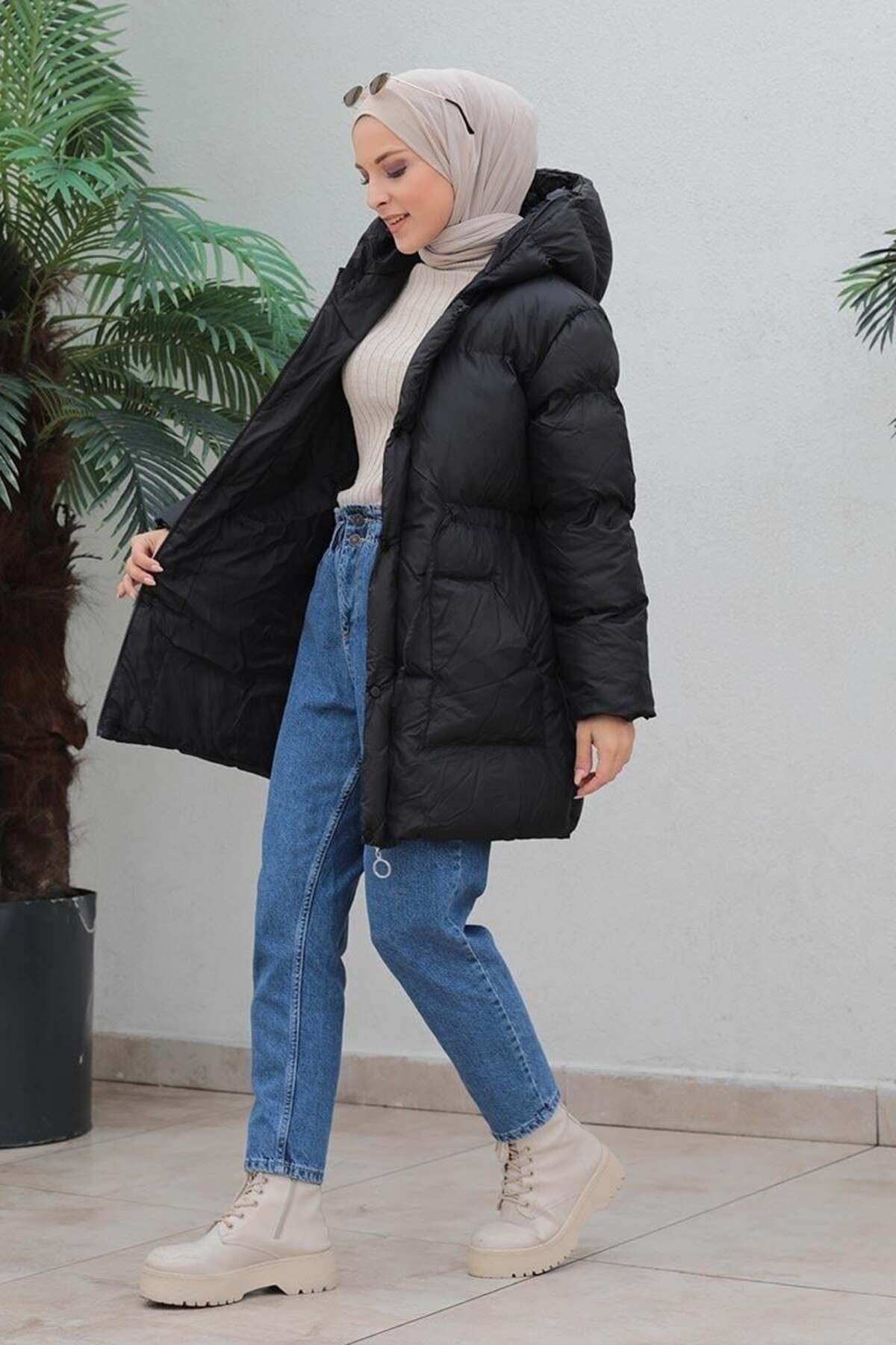 Fermuarlı Şişme Mont